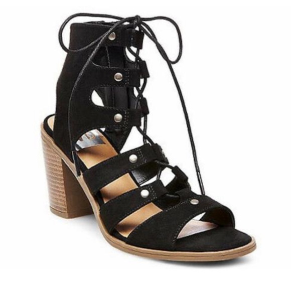DV by Dolce Vita | Black Suede Lace Up Sandals - Picture 3 of 12